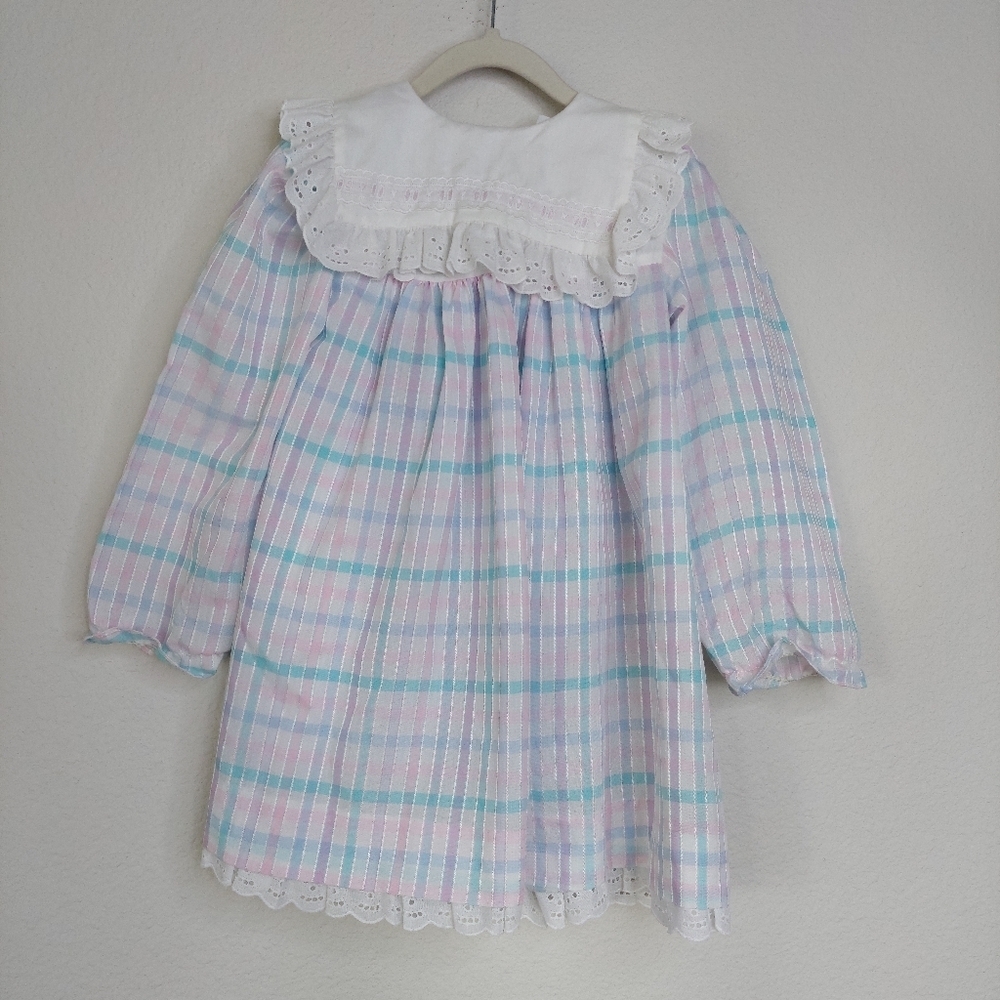 Vintage Disney Winnie the Pooh Plaid Ruffle‎ Dress Size 6